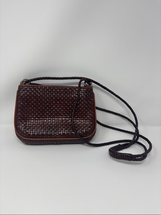 Cole Haan Handbags - Woven Crossbody Shoulder Bag in Dark Brown Cole Haan